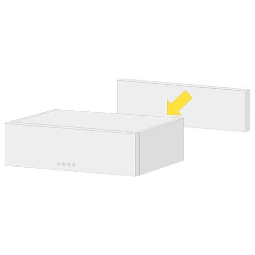 ※画像は総高さH200mmでアイランドパネルを設置した場合のイメージです。