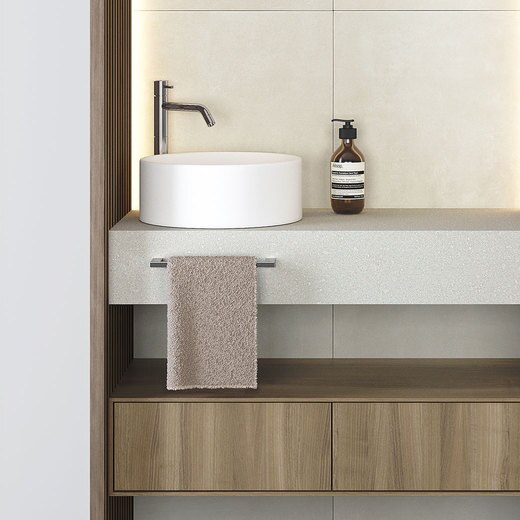 タオルバー フロント ブラック W250 D60(ME06731)｜洗面所・水回りの