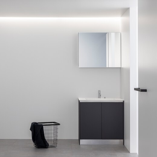 プレーンV750フルセット ブラック/開き/リネア水栓(PLVH20FBKL)｜洗面