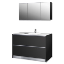 プレーンV1200フルセット ブラック/引出/リネア水栓