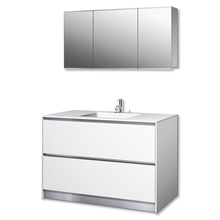 プレーンV1200フルセット ホワイト/引出/リネア水栓