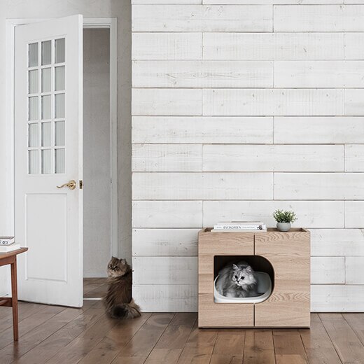 KARIMOKU CAT RESTROOM シアーホワイト(PT03129)｜インテリア・家具の