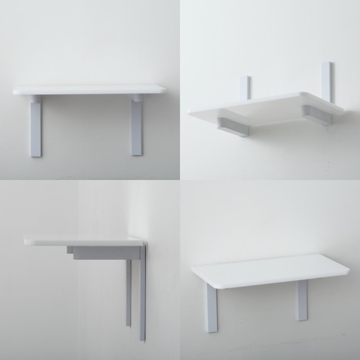 L字金具は上下逆向きにも取付可能です。