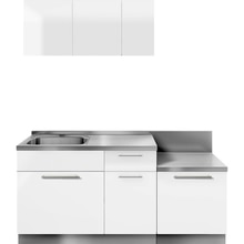 クドハーン W1800セット 引出し 左シンク ホワイト