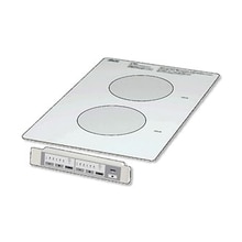 三化工業 IHコンロ(2口) 200V ホワイト 前面操作 SIH-B223AL-W