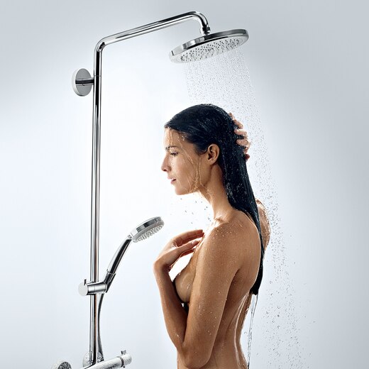 Hansgrohe ハンスグローエ クロマ シャワーパイプ 220 エア クロマ 220 エア シャワーパイプ スパウト付(TA03289)｜浴室（風呂