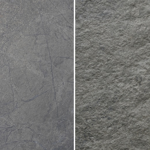 表面仕上げは2タイプ。（画像カラー：ナチュラル。左：通常仕上げ、右：ラフ仕上げ）