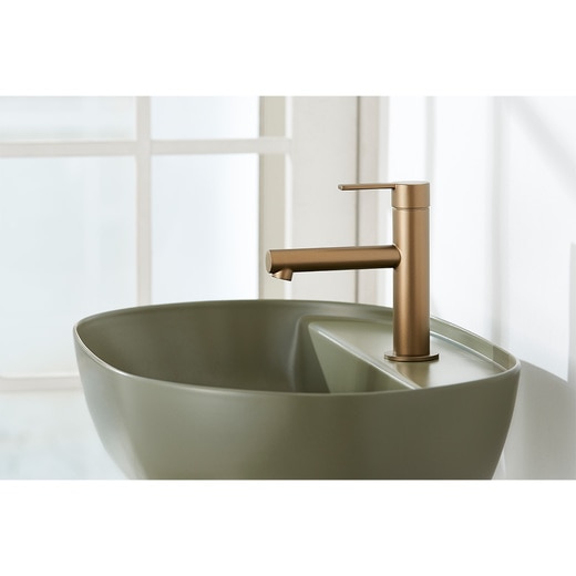 水栓：ルシッソ混合水栓 マットゴールド