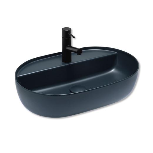 ハトリアオーバルスリム ブルーブラック目皿セット(WA02379S)｜洗面所