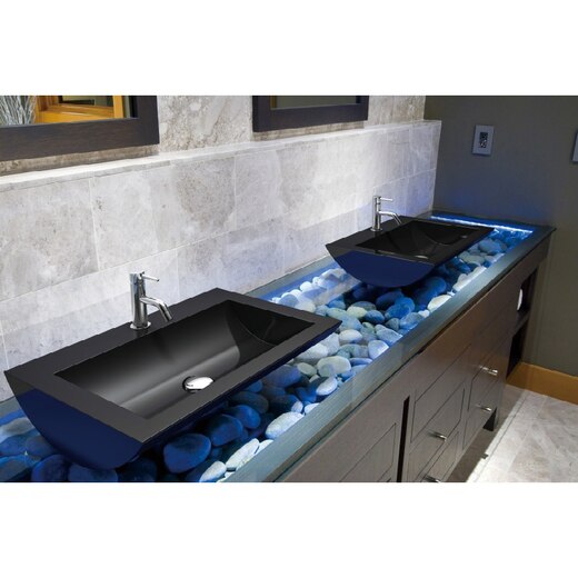 クラックガラス 洗面台 3点セット タンブラー アメジストターコイズ バンブーダンス ブラック│洗面ボウル（洗面器）