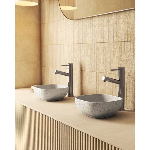 Tエッジ スクエア25 ル ピエトラ グラニグラ目皿セット(WA19612S