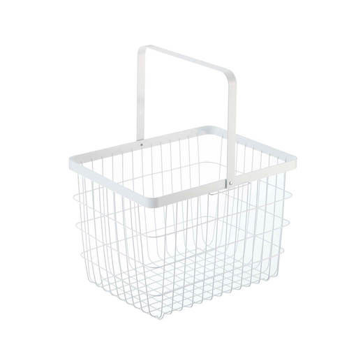 ⭐️ ワイヤーバスケット ４種 30個 ミルキィ ホワイト アイボリー 小物入れ ウッドハンドルワイヤーバスケット：L | salut!(サリュ)ライフスタイル