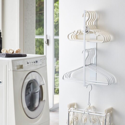 マグネット洗濯ハンガー収納ラック ホワイト(WA30109)｜洗面所・水回り