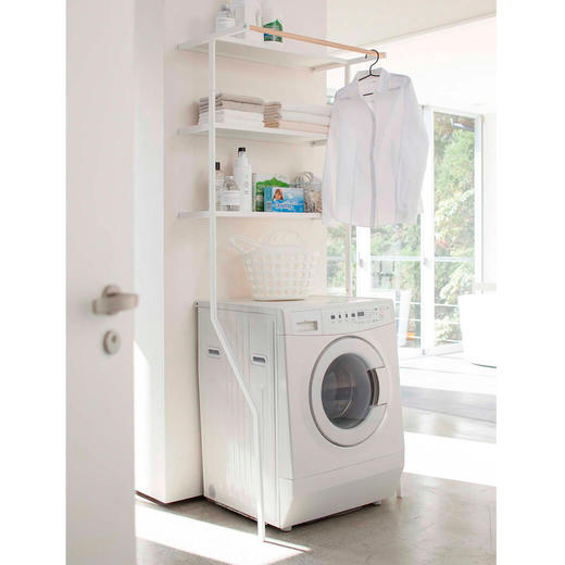 立て掛けランドリーシェルフ ホワイト(WA30169)｜洗面所・水回りの通販