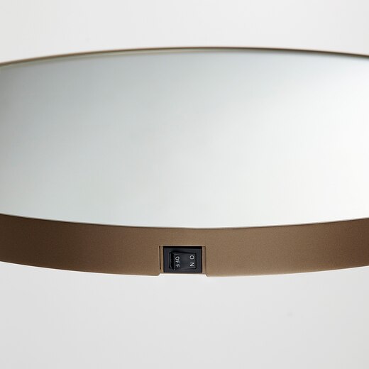 マルーンミラー LED φ500 マットグレー(WA32011)｜洗面所・水回りの