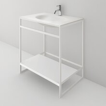 フィーネ洗面 ホワイトボウル W750 (フレームホワイト/棚ホワイト