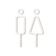 RESTROOM SIGN 2pcs ホワイト