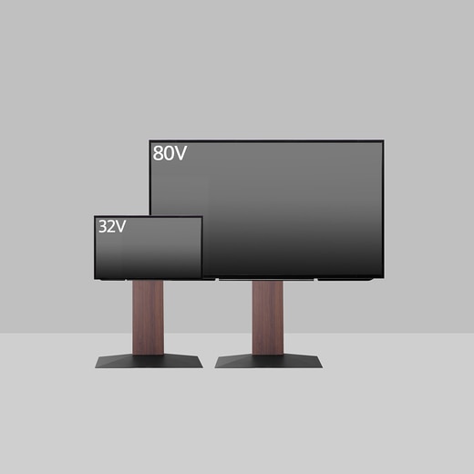 TV対応サイズ：32～80インチ（カラー：ウォールナット）