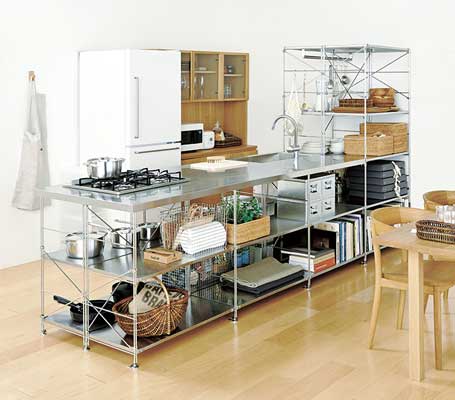 ステンレスユニットシェルフキッチン｜MUJI＋KITCHEN｜キッチンの通販 