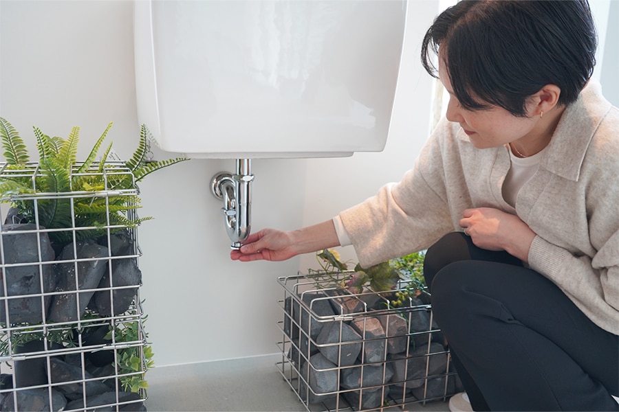 お掃除口の付いたトラップ