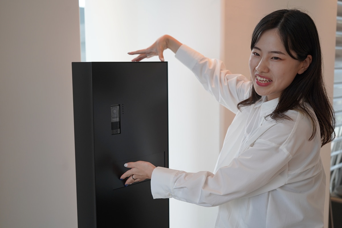 シャープに見せるよう工夫