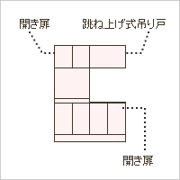 開きミックス型家電収納