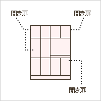 開きトール型家電収納