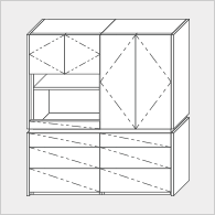 引出しトール家電収納型 W1830