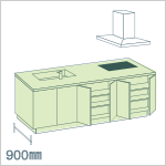  アイランド型 ダイニング側収納あり