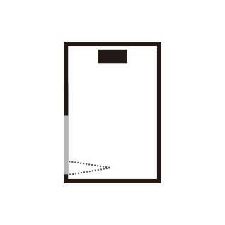 シャワブース（showerbooth）ドア取り付け方向　AR