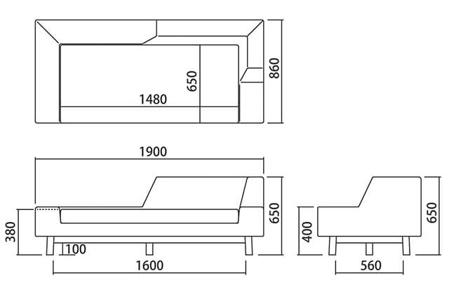シフトソファ サイズ画像