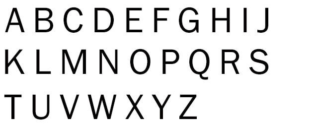 フォントFlankrinGothicBook　sp画像