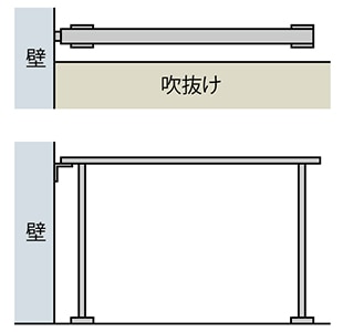 左のみ壁付