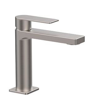 タンゴショート混合水栓  ブラッシュドシルバー