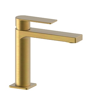 タンゴショート混合水栓  ブラッシュドゴールド