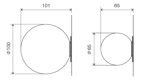 スフィアブラケットのサイズ