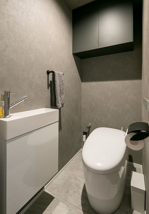 収納《ピッタラ》、手洗器《レプト手洗台》、タオルバー《トゥーボ》