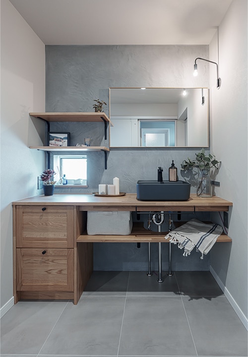 使いやすさにこだわった、オレンジハウス様の洗面事例