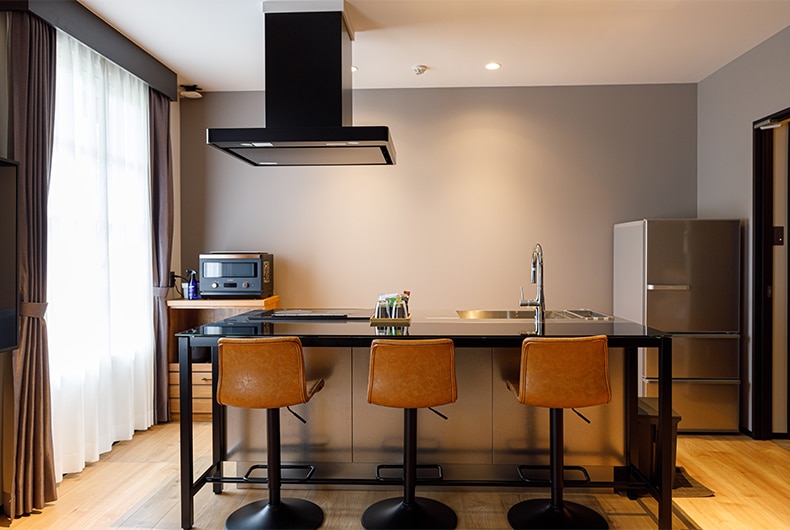 客室の一例 キッチンの様子