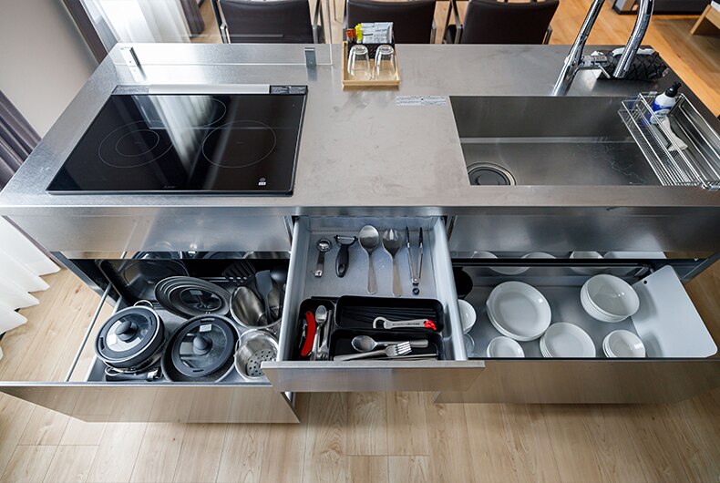 キッチンの調理器具