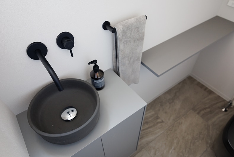 トイレの手洗器の様子