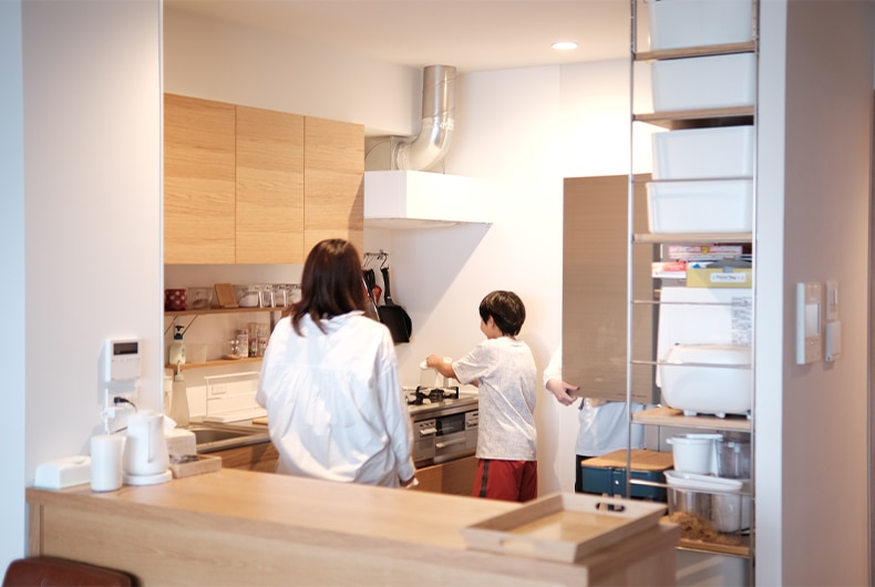 家族で料理を楽しめる空間に