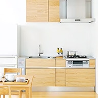 システムキッチン　オーク材／ウォールナット材