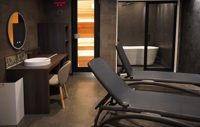 ゆったりくつろげるサウナスペース