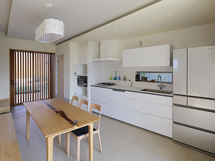 クビレキッチン 人気のプラン ウォール型