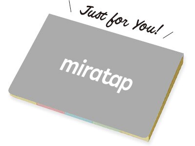 miratapロゴ入り付箋をプレゼント！