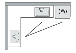 L字キッチン_ワークトライアングル
